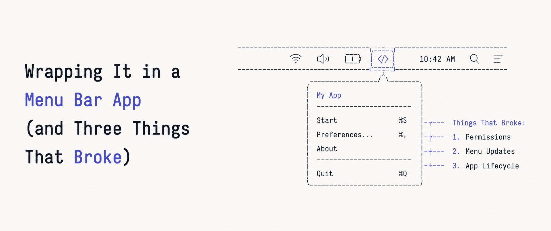Wrapping It in a Menu Bar App (and Three Things That Broke)